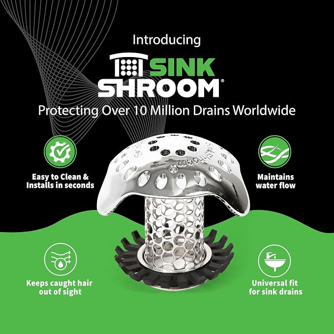 SinkShroom Ultra Revolutionary Bathroom Sink Drain Protector, Stainless Steel - Image 3