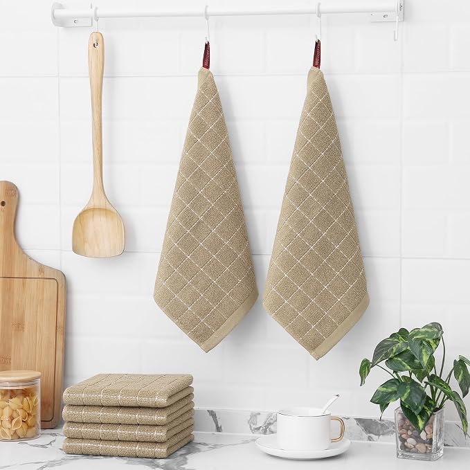 Homaxy 100% Cotton Terry Kitchen Dish Cloths, 6 Pack - Image 6