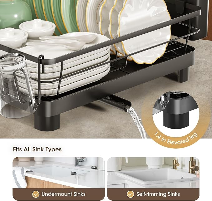 Runnatal Dish Drying Rack with Drainboard - Image 7