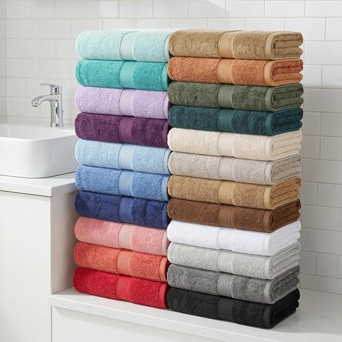 Superior Egyptian Cotton Plush & Absorbent, Bath Towel Set of 4, Plum | Quick - Image 7