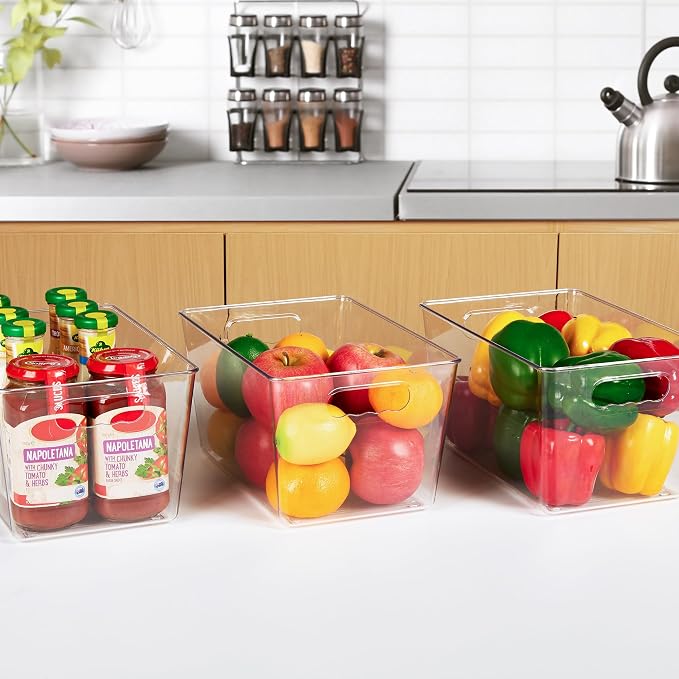 YIHONG 6 Pack Clear Storage Bins, Pantry Organizer Bins - Image 8