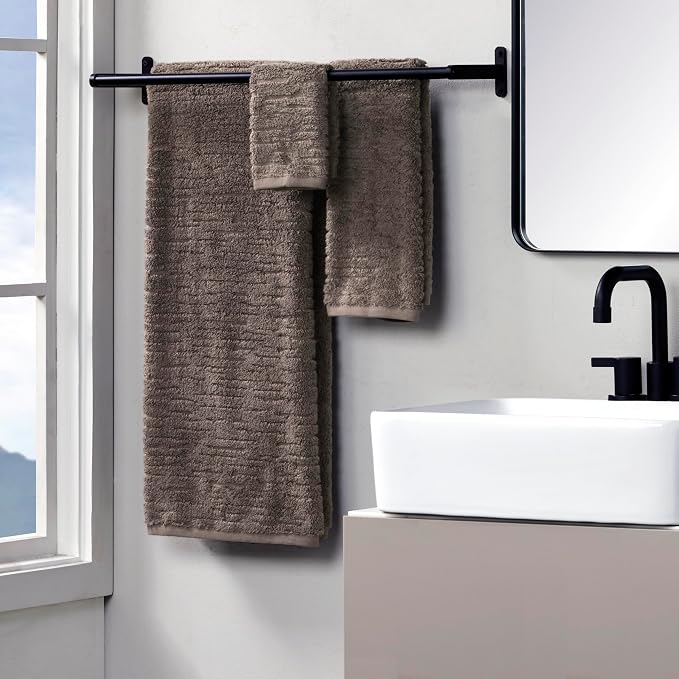 SKL Home CloudSoft Bath Towel, 100% Cotton Luxury, Mink Brown | Premium - Image 4