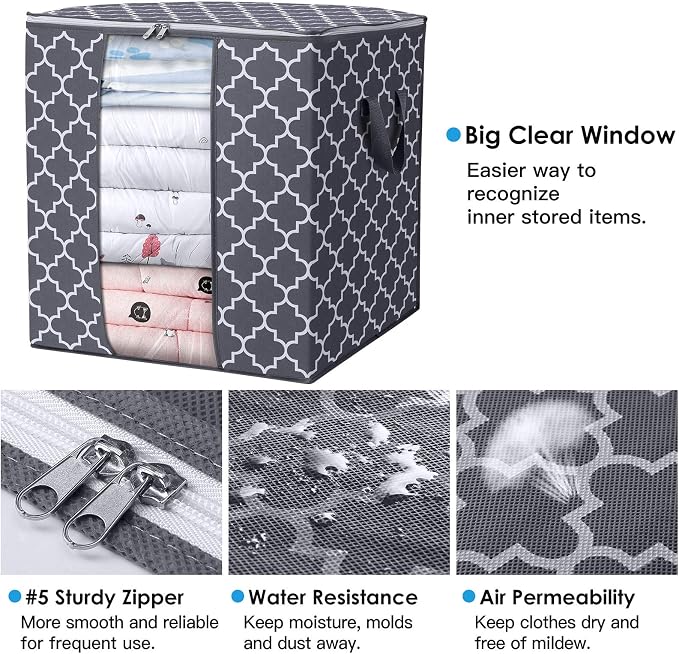 Storage Bags 2 Pack 100L Clothes Organization and Storage Containers | Large - Image 5