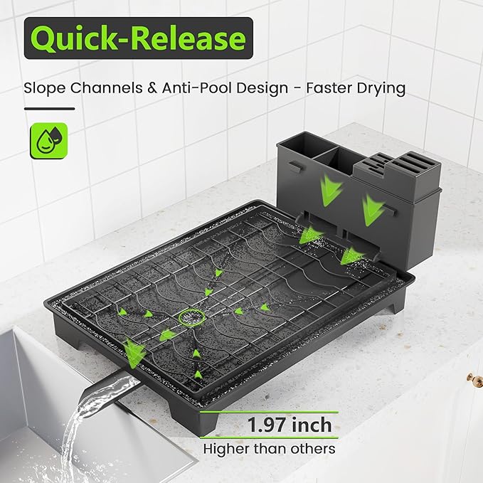 2-Tier Foldable Dish Drying Rack - Image 3