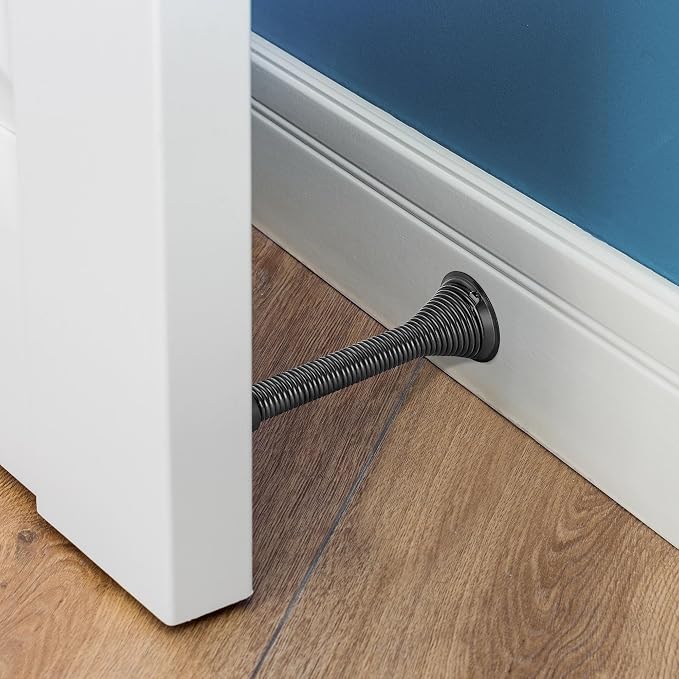 Ravinte Door Stoppers, 18 Pack Black Spring Door Stops - Image 7