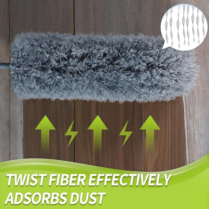 IVYROLL Cobweb Duster & 100'' Microfiber & Chenille Ceiling Cleaner Kit | - Image 5