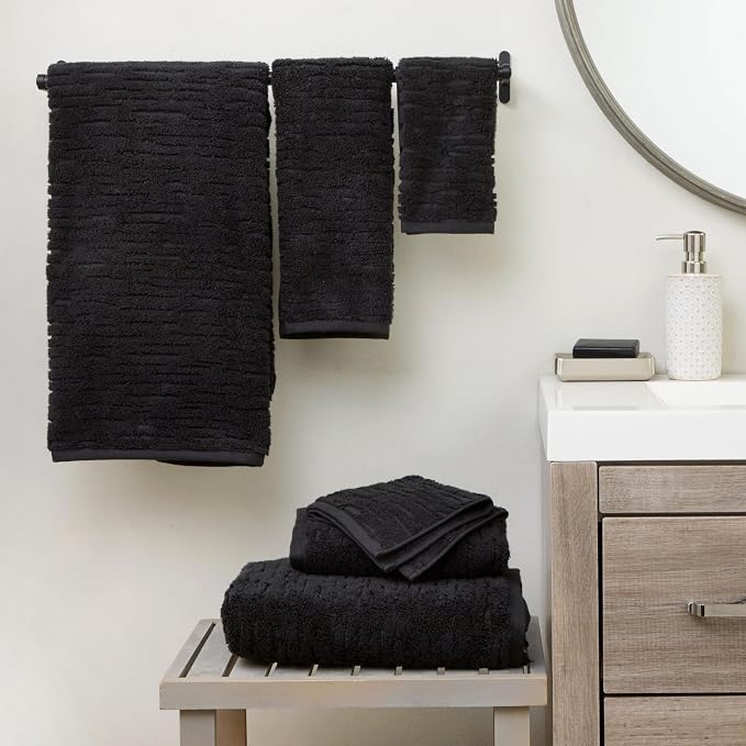 SKL Home CloudSoft Washcloth Set, 100% Cotton Luxury, Slate | Premium spa-level - Image 4