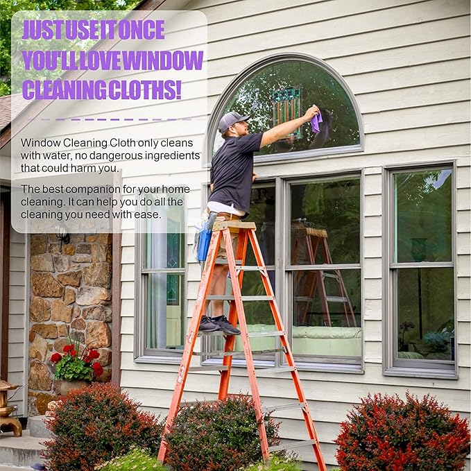 Norwεx Window Cleaning Cloth, Glass Cleaning Cloth, No Chemical Needed - Image 6