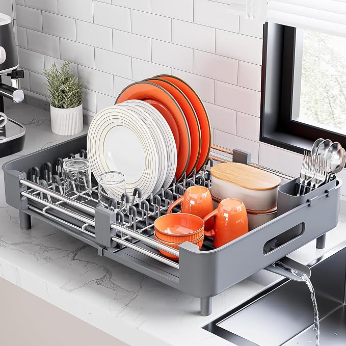 Urackify Extendable Stainless Dish Drying Rack by Urackify