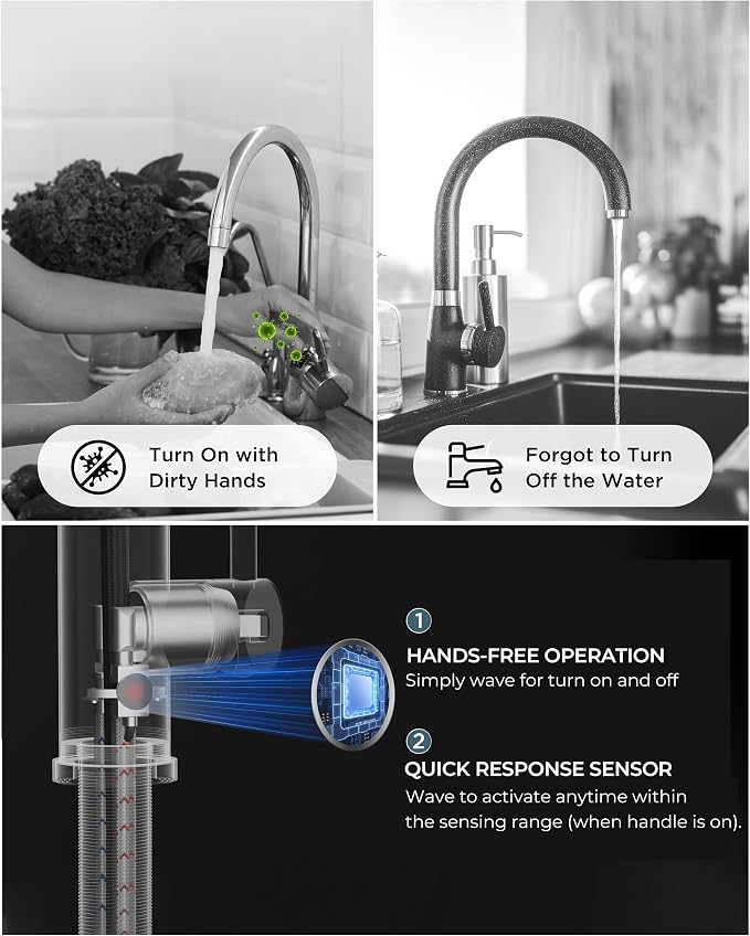 FORIOUS Touchless Kitchen Faucet - Image 3