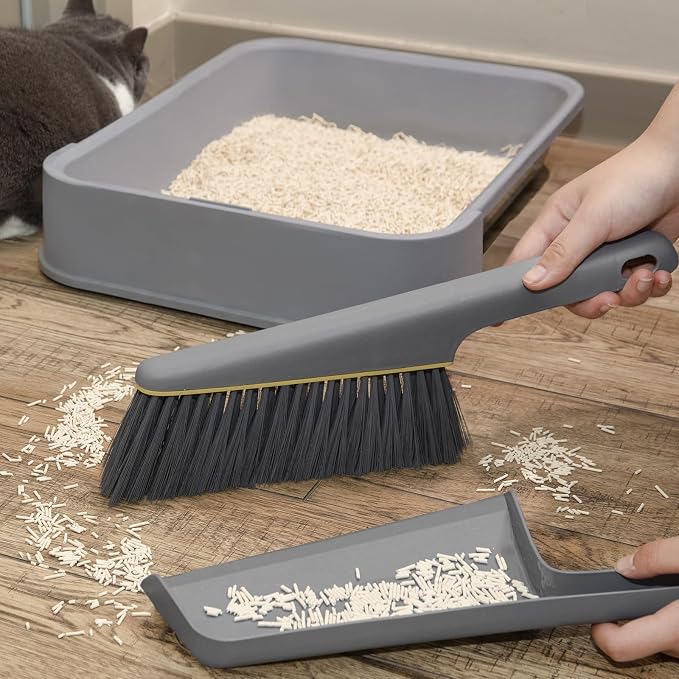 Lumkew Small Broom and Dustpan Set, Hand Mini Dust-Pan and Brush, Handheld - Image 8