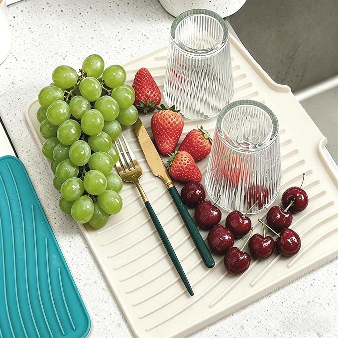 Silicone Dish Drying Mat, 15.7"*13"Dish Drying Pad, Kitchen Accessories - Image 4