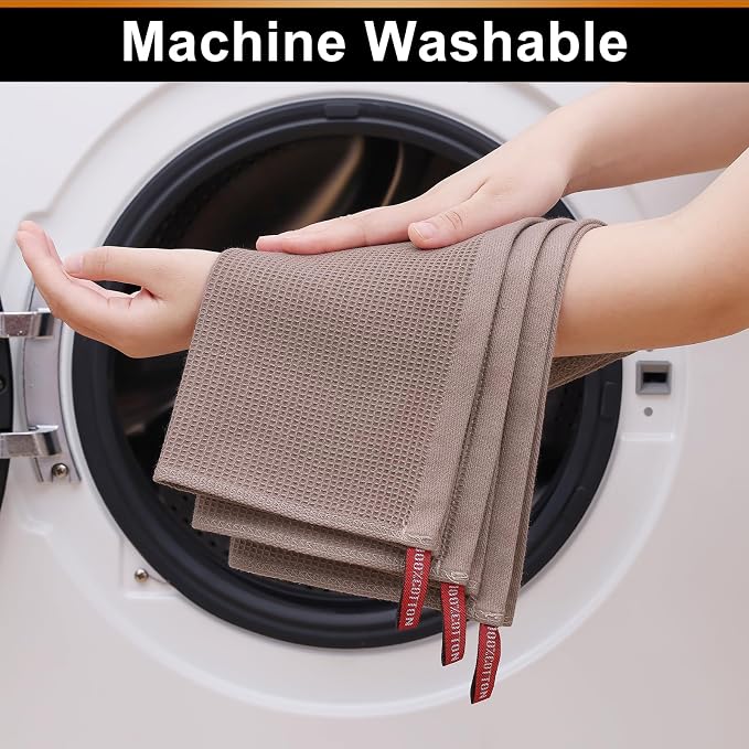 Homaxy 100% Cotton Waffle Weave Dish Cloths, 6 Pack - Image 5