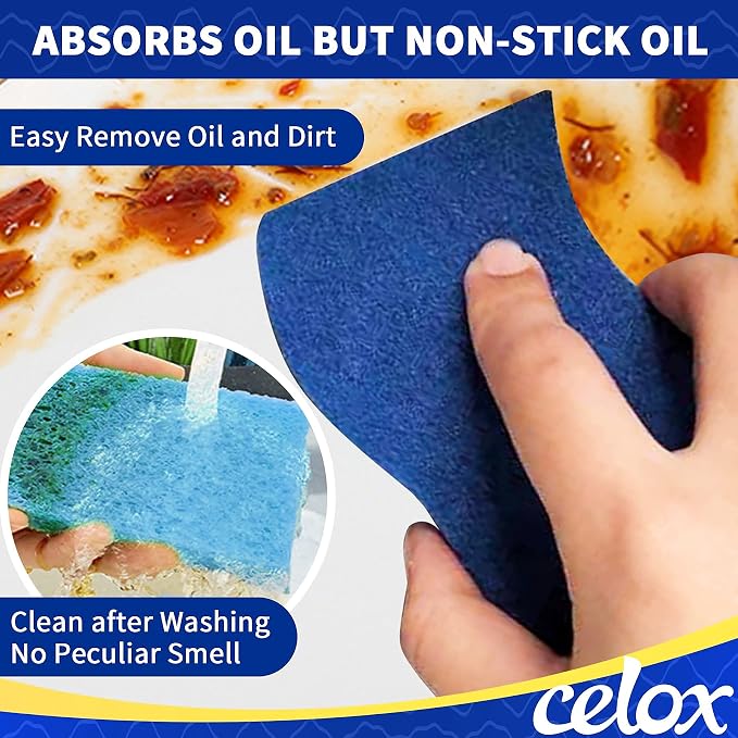 CELOX 12 Pack Non-Scratch Dish Sponge, Dual Sided Kitchen Sponges - Image 3