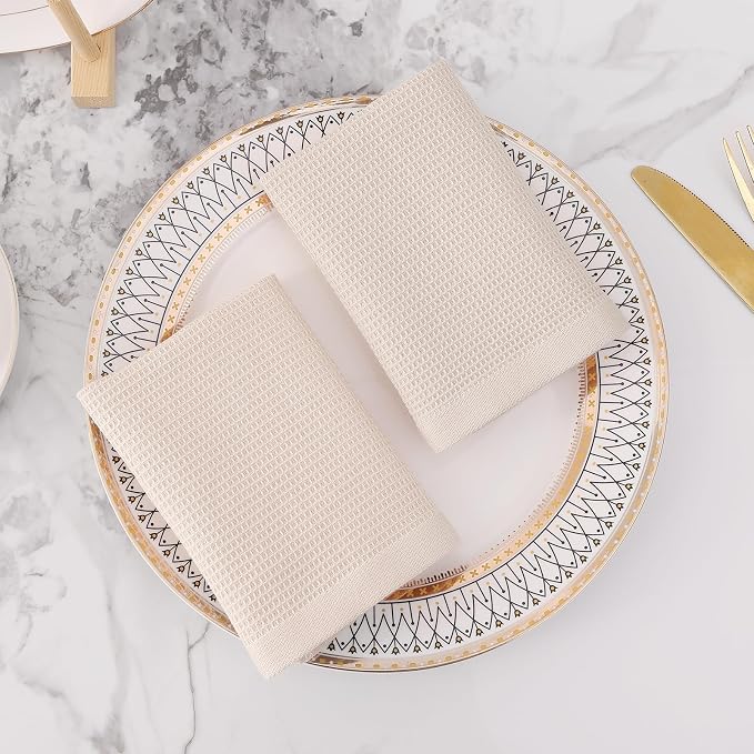 Homaxy 100% Cotton Waffle Weave Dish Cloths, 12 Pack - Image 8