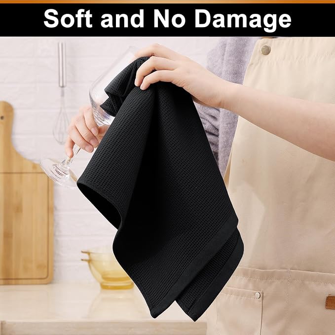 Homaxy 100% Cotton Waffle Weave Kitchen Towels, 6 Pack - Image 4