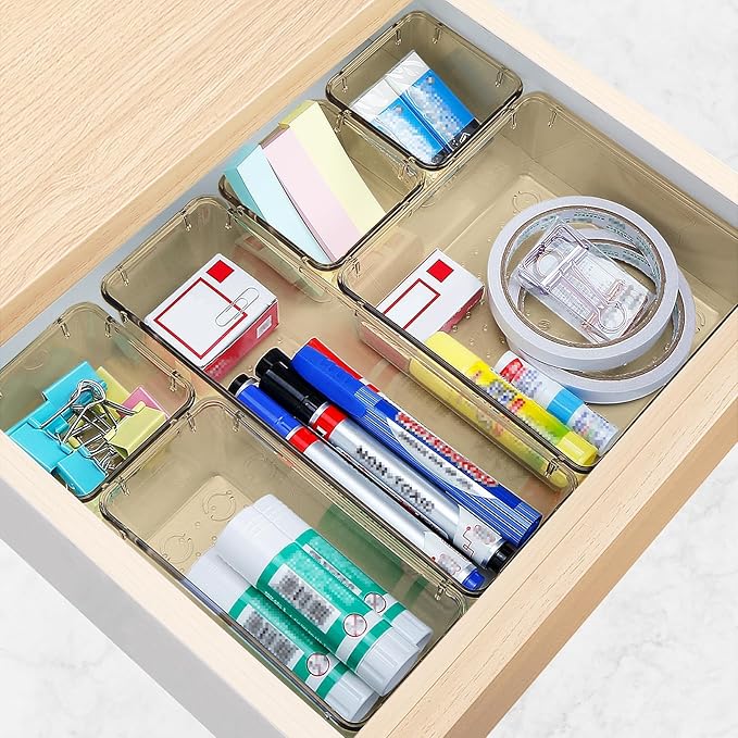 16 PCS Drawer Organizer Set, 5 Size Bathroom and kitchen organizer Trays | - Image 6