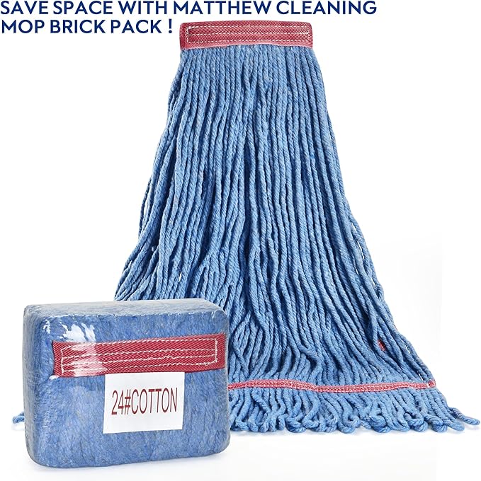 Matthew Cleaning 24oz Heavy Duty Mop Head Commercial Replacement - Image 6