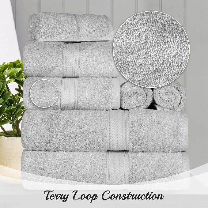 SUPERIOR Egyptian Cotton Plush & Absorbent, Hand Towel Set of 4, Soft Luxury - Image 3