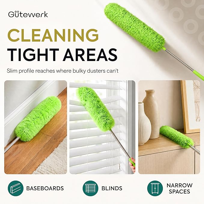 GÜTEWERK Extendable Microfiber Duster, 55 Inch - Image 4