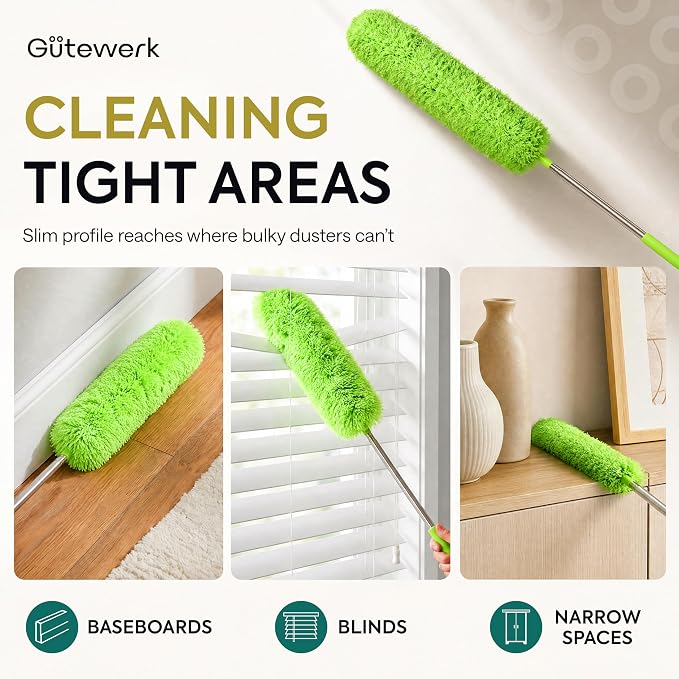GÜTEWERK Extendable Microfiber Duster, 100 Inch - Image 4