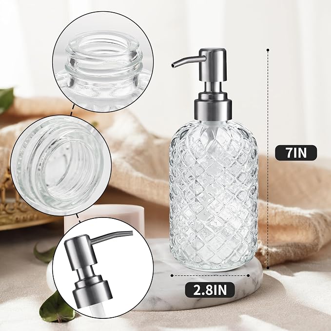 Kaishun Refillable Glass Soap Dispenser - Image 2