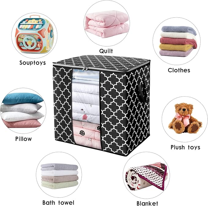 Storage Bags 4 Pack 100L Clothes Organization and Storage Containers | Large - Image 4