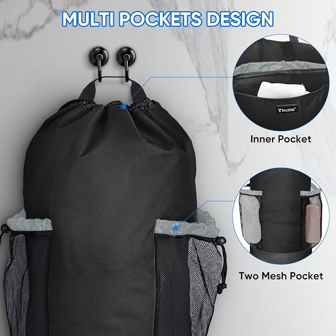 BALEINE 150L Laundry Bag Backpack, 900D Oxford Fabric Large Travel Laundry Bags - Image 4