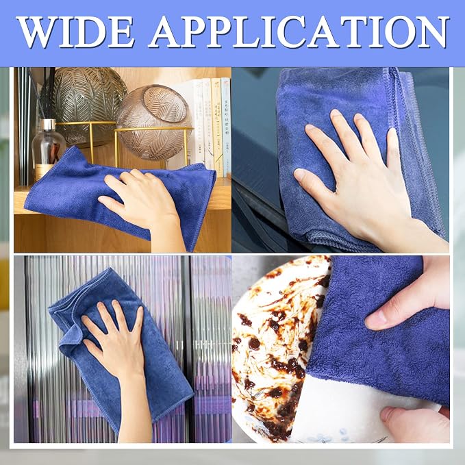 9 Pcs Extra Large Microfiber Cleaning Cloth, Microfiber Towels - Image 5