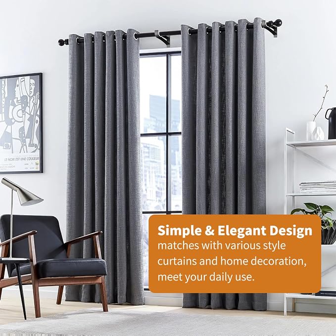 KOLAKO 8 Pack Curtain Rod Bracket, 1 Inch Heavy Duty Holder Black Drapery - Image 7