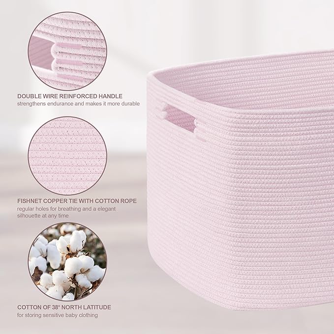 60L Woven Laundry Basket Hamper - Image 4