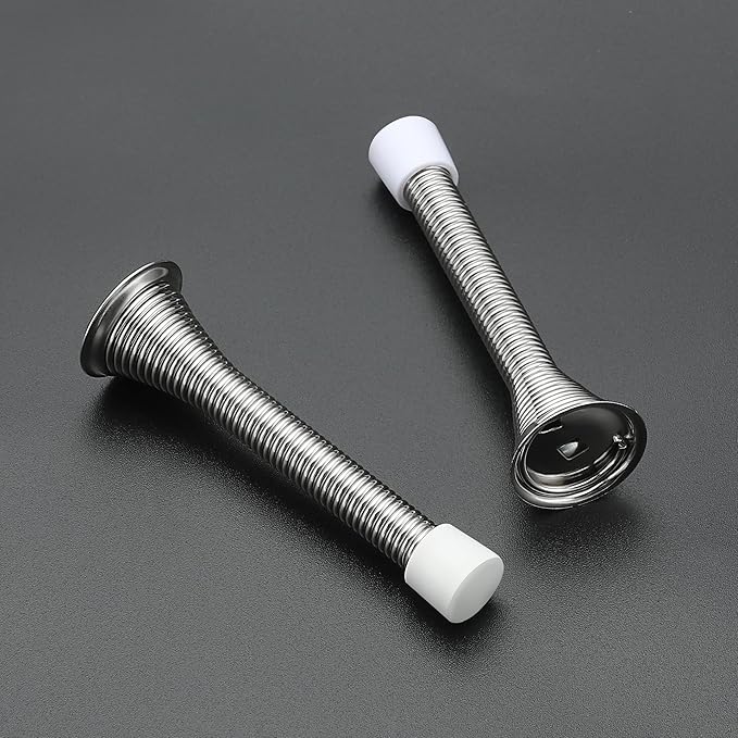Ravinte Door Stoppers, 6 Pack Satin Nickel Spring Door Stops | Stoppers - Image 2