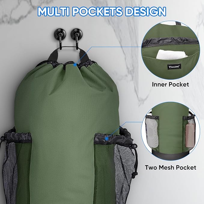 BALEINE 150L Laundry Bag Backpack, 900D Oxford Fabric Large Travel Laundry Bags - Image 4
