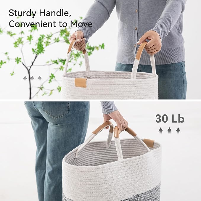 Nunsino 95L Striped Laundry Hamper - Image 5