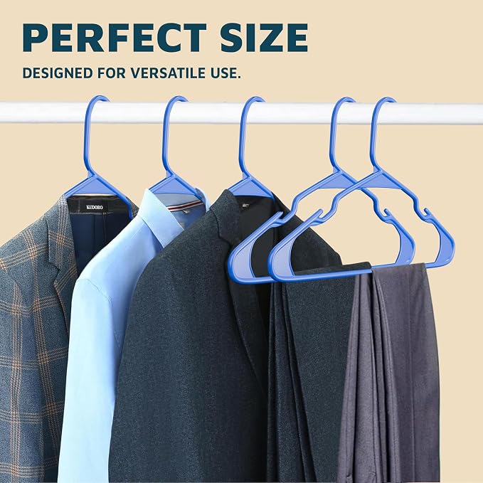 Lifemaster Plastic Clothes Hangers – Heavy Duty Hanger Set, - Image 9