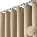 Dynamene Extra Long Waffle Shower Curtain 256 GSM Fabric 72x84 Beige/Khaki by Dynamene