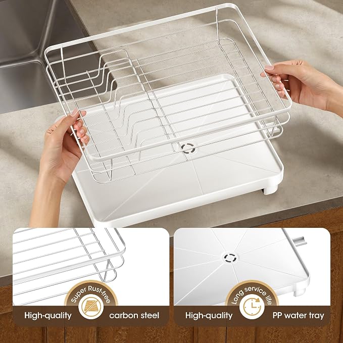 Runnatal Dish Drying Rack with Drainboard - Image 5