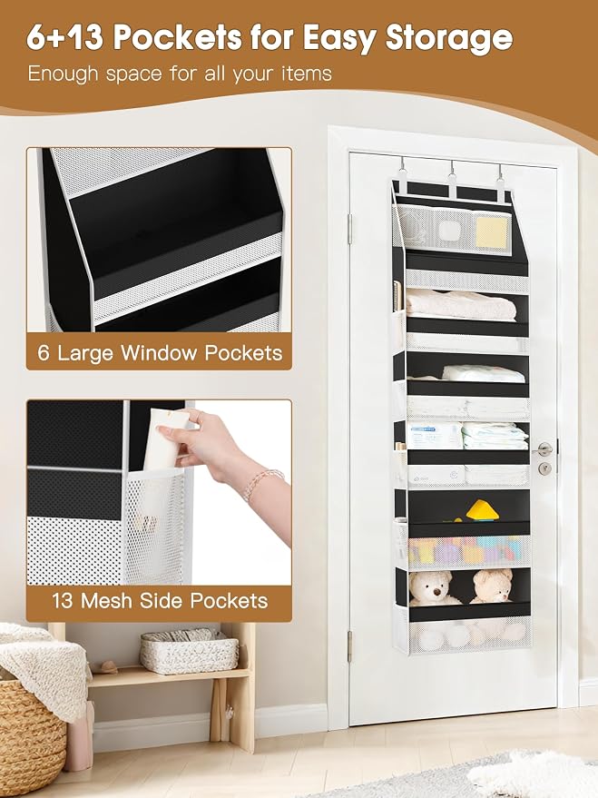 Over the Door Organizer, Heavy-Duty 6-Shelf Hanging Storage - Image 5