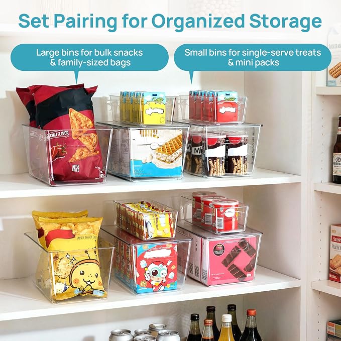 Vtopmart 8 Pack Clear Storage Bins - Image 3