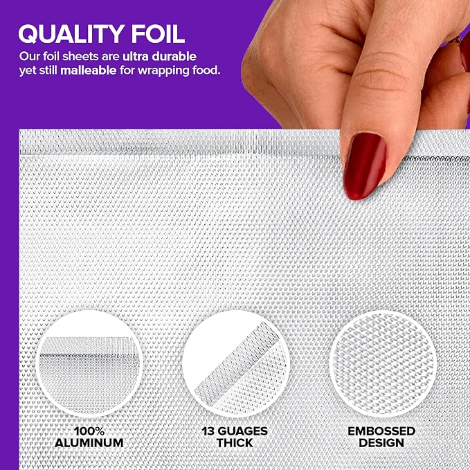 Pre-Cut Deli Aluminum Foil Sheets, Hot Dogs & Sandwiches - Image 3