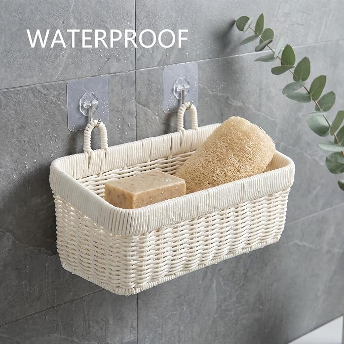 Wicker Hanging Baskets for Bathroom - Image 4