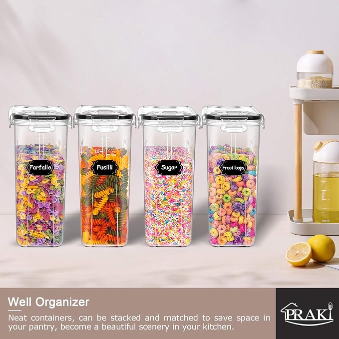5PCS Large Cereal Containers Storage, Food Storage Containers | Plastic Dry - Image 7