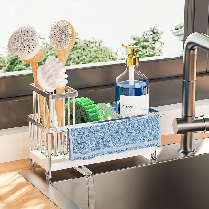 Cisily Sponge Holder for Kitchen Sink, Sink Caddy Organizer by CISILYHOMELIFE