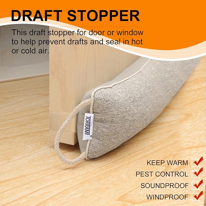 TORRAMI 36" Door Draft Stopper Under Bottom Insulation Noise Air Stopper 2.1LB - Image 5