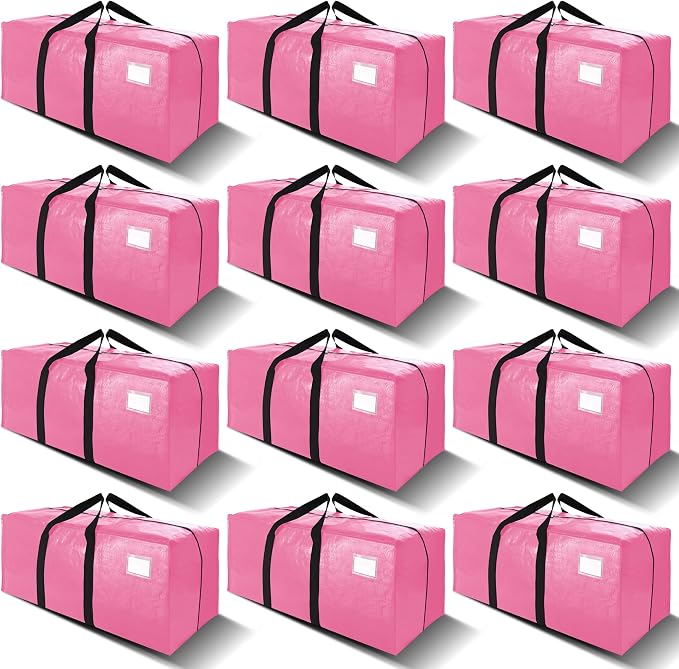 VELVETSURE 12 Pack Heavy Duty Large Moving Bags W/Backpack Straps by VELVETSURE