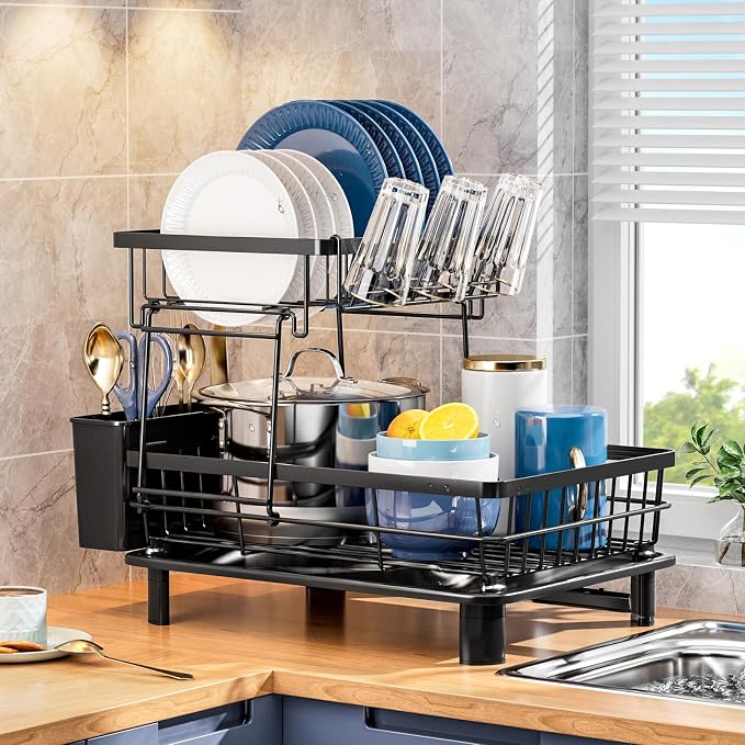 GAOKASE Dish Drying Rack, Stainless Steel-Dish Rack, Double Layer, | Dish Racks by GAOKASE