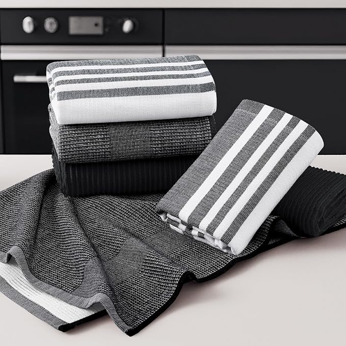 Homaxy Cotton 380 GSM Premium Kitchen Towels, 9 Pack - Image 5