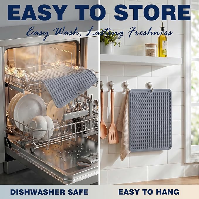 2 Pack Caketime Silicone Dish Drying Mat - Image 5