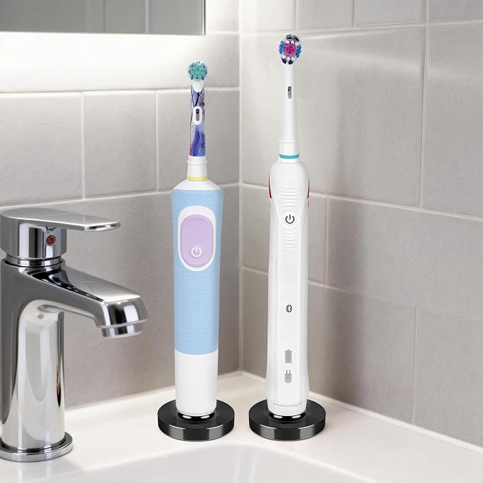 2 Pack Black Electric Toothbrush Holder - Image 6
