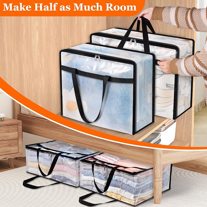 TasticTotes 6 Pack Clear Storage Bags - Image 7